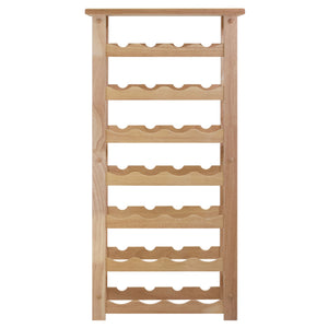 Winsome Wood Napa 28-bottle Wine Rack - Elegant Solid Wood Storage For Wine Enthusiasts In Natural Finish Natural Solid Wood 83028-winsome-wood