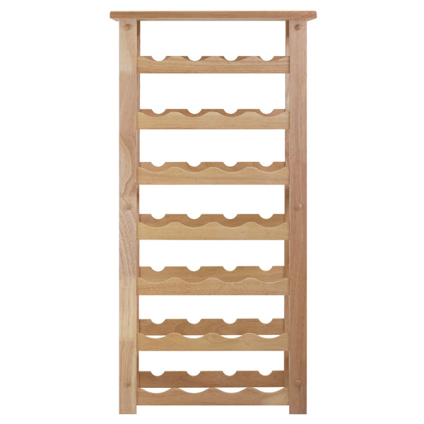 Winsome Wood Napa 28-bottle Wine Rack - Elegant Solid Wood Storage For Wine Enthusiasts In Natural Finish Natural Solid Wood 83028-winsome-wood