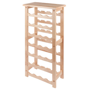 Winsome Wood Napa 28-bottle Wine Rack - Elegant Solid Wood Storage For Wine Enthusiasts In Natural Finish Natural Solid Wood 83028-winsome-wood