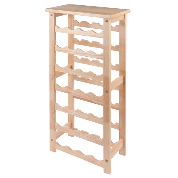 Winsome Wood Napa 28-bottle Wine Rack - Elegant Solid Wood Storage For Wine Enthusiasts In Natural Finish Natural Solid Wood 83028-winsome-wood