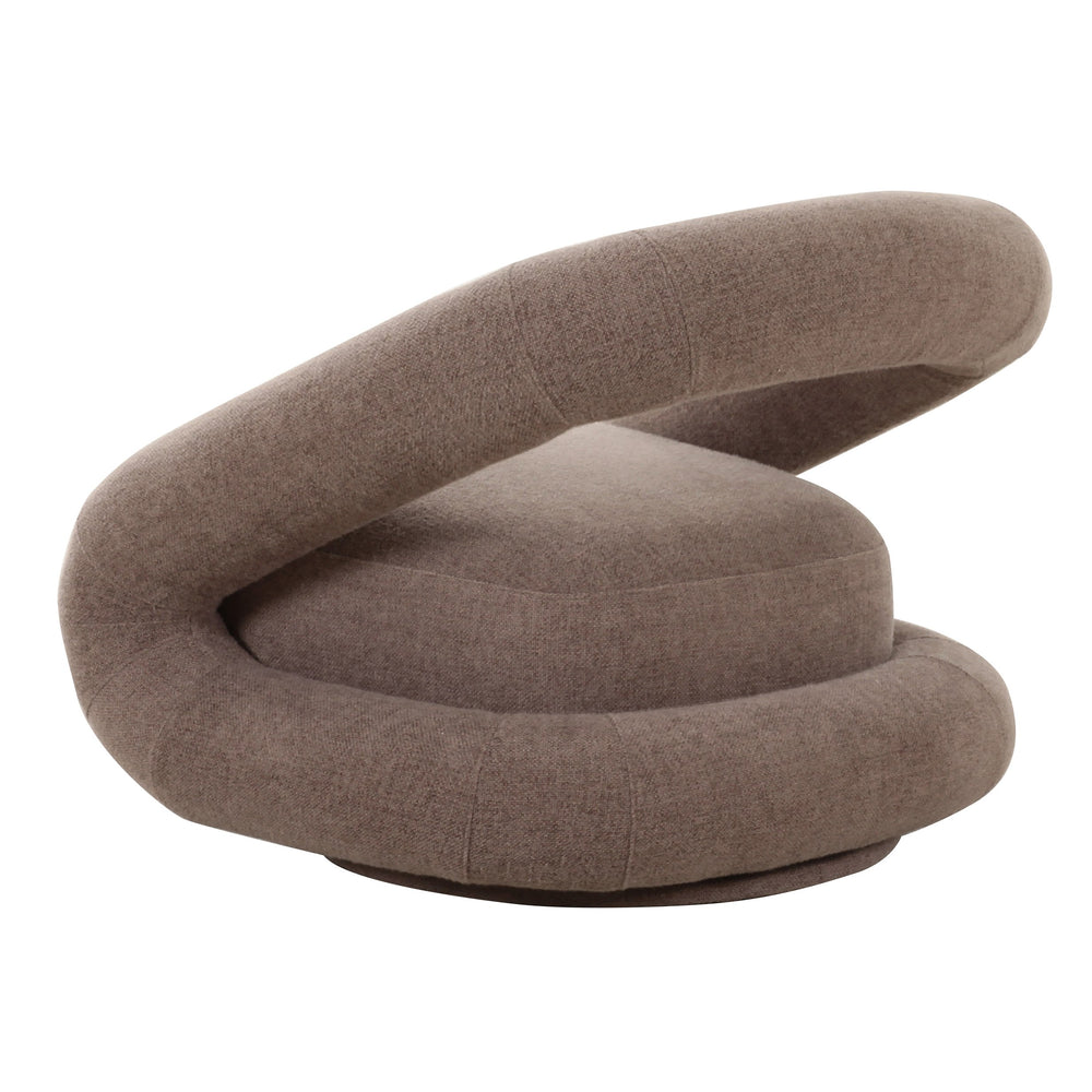 Vig Furniture Divani Casa Tony - Elegant Brown Fabric Swivel Accent Chair For Modern Comfort & Style Upgrade Brown  Vgod-zw-24074-g1002-5