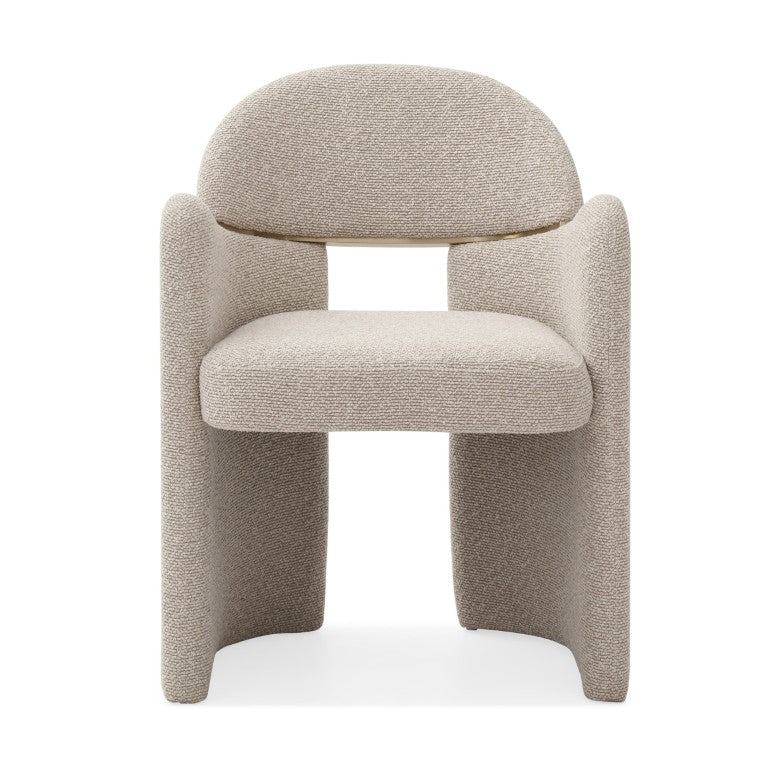 VIG Furniture Ashley Modern Beige Fabric Dining Chair With Brushed Brass Accents — Supportive, Durable Seating For Home VGVCB2402-BGE