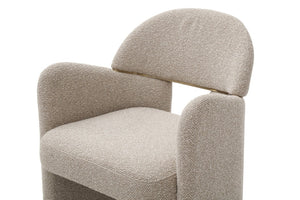 VIG Furniture Ashley Modern Beige Fabric Dining Chair With Brushed Brass Accents — Supportive, Durable Seating For Home VGVCB2402-BGE