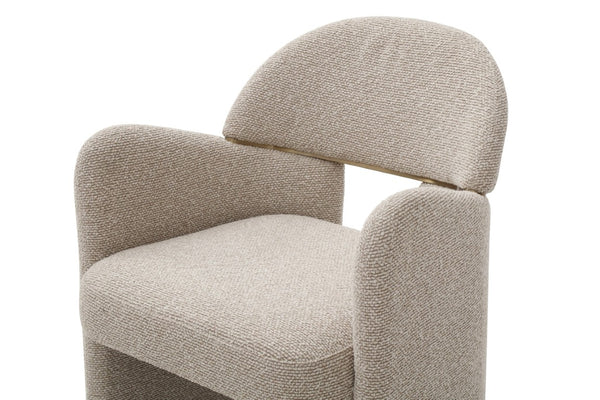 VIG Furniture Ashley Modern Beige Fabric Dining Chair With Brushed Brass Accents — Supportive, Durable Seating For Home VGVCB2402-BGE