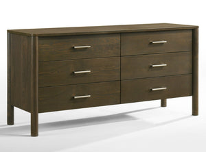 VIG Furniture Carolina Wenge 6-Drawer Dresser — Modern Night Veneer, Soft-Close Drawers, Brushed Nickel Handles VGMA-BR-167-DRS-WNG