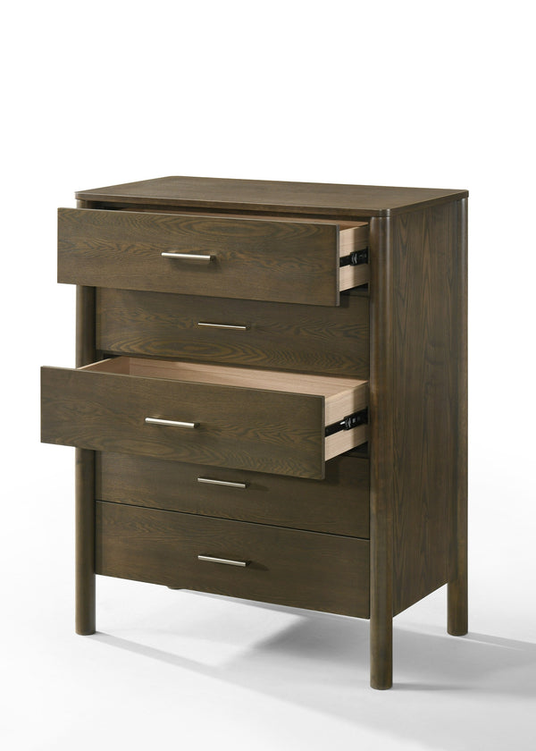 Vig Furniture Modrest Carolina - Elegant Wenge Chest With 5 Soft-closing Drawers For Modern Bedroom Storage Wenge  Vgma-br-167-chst-wng
