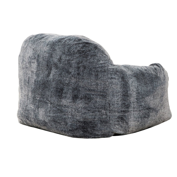English Elm Soft Tore Lounger Memory Foam Bean Bag Chair with Armrests — Modern Blue-Gray Sofa for Game Room Comfort B2741P330122