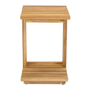 English Elm Oversized Acacia Wood Patio Club Chair and Table Set for Garden or Poolside N768P392778N