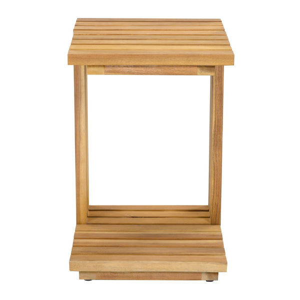 English Elm Oversized Acacia Wood Patio Club Chair and Table Set for Garden or Poolside N768P392778N