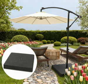 English Elm Sand Fillable Offset Umbrella Base Weight Plates Set Uv Resistant Outdoor Anchor T3971P427548