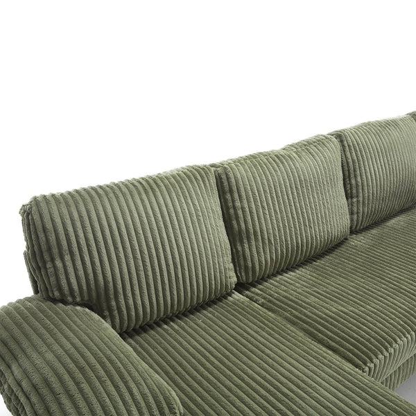 English Elm Modern U-Shaped 4-Seat Sofa With Double Chaise - Luxurious Velvet Couch For Stylish Living Spaces W2705S00016-GIGA