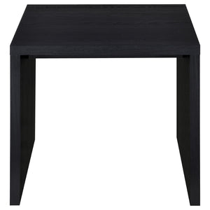 English Elm Canyon Matte Black Square End Table Scratch Resistant Surface for Modern Living Spaces B062P448032