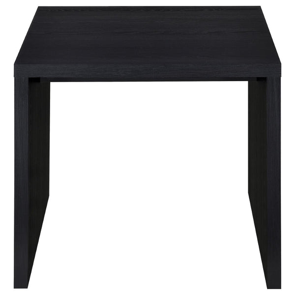 English Elm Canyon Matte Black Square End Table Scratch Resistant Surface for Modern Living Spaces B062P448032