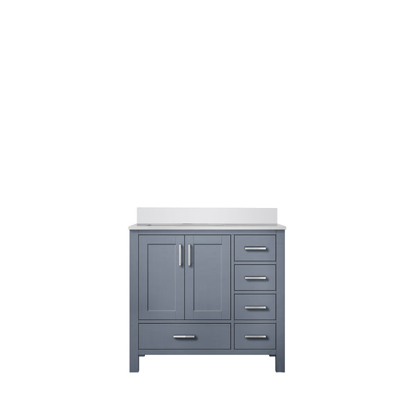 English Elm Dark Grey Bath Vanity 36" W X 22" D – Stylish Storage With Cultured Marble Top For Modern Bathrooms B2731P259033