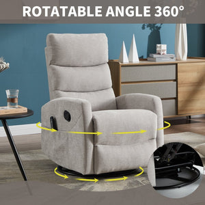 English Elm Heat Massage Rocker Recliner with Swivel Base and Vibration Nodes for Living Room W3224P322250
