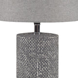 510 Design Bayard Modern/Contemporary Embossed Ceramic Table Lamp 5DS153-0041 Grey