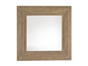 Lexington Spyglass Mirror - Elegant Transitional Design With Grey Elm Veneer And Woven Rattan Frame Beauty Cambria  830-204