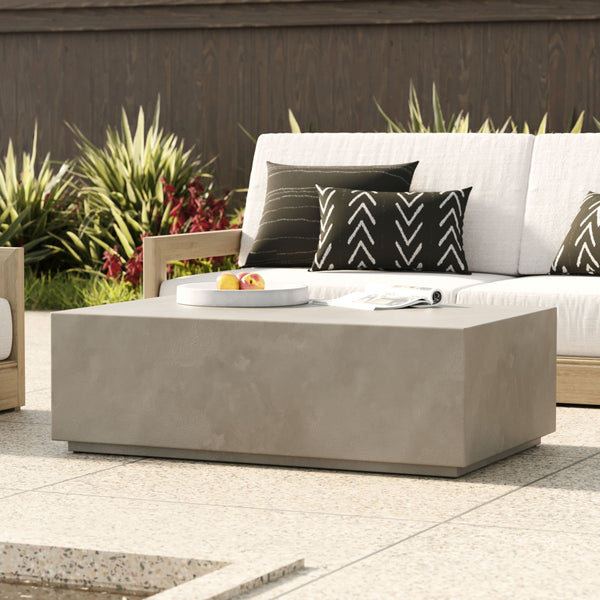 VIG Furniture Modrest Fresno - Modern Grey Concrete Coffee Table VGGR-689980-GRY