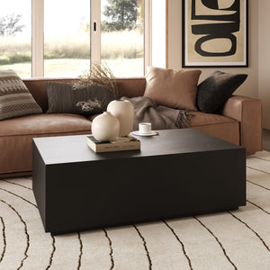 VIG Furniture Modrest Fresno - Modern Black Concrete Coffee Table VGGR-689980-BLK