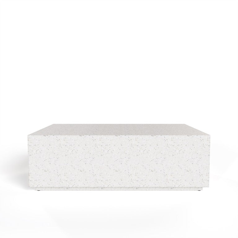 VIG Furniture Fresno Modern Concrete Rectangular Table With Weather-Resistant Finish, Durable Industrial Style Beige Coffee Table VGGR-689980-TER