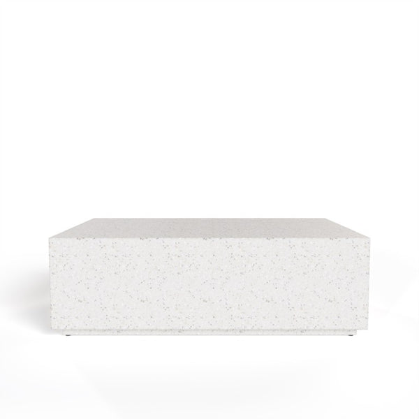 VIG Furniture Fresno Modern Concrete Rectangular Table With Weather-Resistant Finish, Durable Industrial Style Beige Coffee Table VGGR-689980-TER