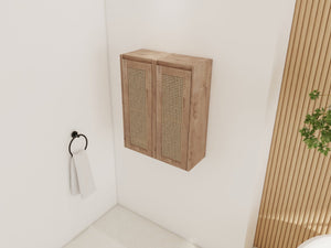 English Elm 24" Bathroom Side Cabinet - Wall-Mounted, Soft-Close Doors, Modern Design & Durable Storage Solution W999S00338