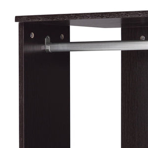 English Elm Kolen Espresso Finish Hall Tree with Full-Length Mirror, Casters, Hooks & Open Storage for Entryway B2726P256278