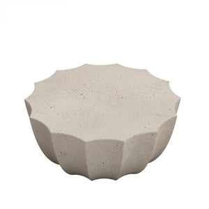 English Elm 35.43" Modern Waterproof Cement Coffee Table – Durable MgO Design, 220lb Capacity, Indoor & Outdoor Stylish Centerpiece White W757P246394