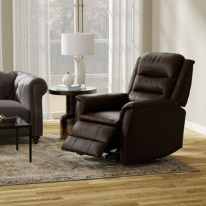 English Elm Global Home Swivel Glider Recliner In Brazil Tobacco - Luxurious Comfort, Smooth Motion & Style! B339P333957