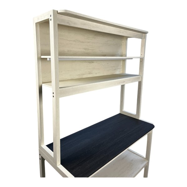 English Elm 39.37" 5-Tier Bakers Rack for Kitchen with Spacious Shelves, Durable Particle Board, Coffee Bar Stand Black White W1412P230435