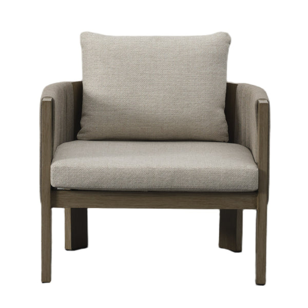 Vig Furniture Renava Stylish Outdoor Chair - Beige Fabric With Elegant Grey Rope Design For Ultimate Comfort Grey  Vgvk-wt275-1u-bge