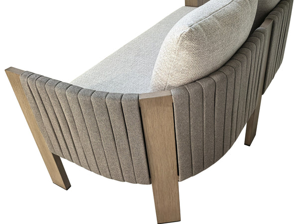 Vig Furniture Renava Stylish Outdoor Beige Fabric Loveseat With Grey Rope - Perfect For Your Patio Retreat! Grey  Vgvk-wt275-2u-bge