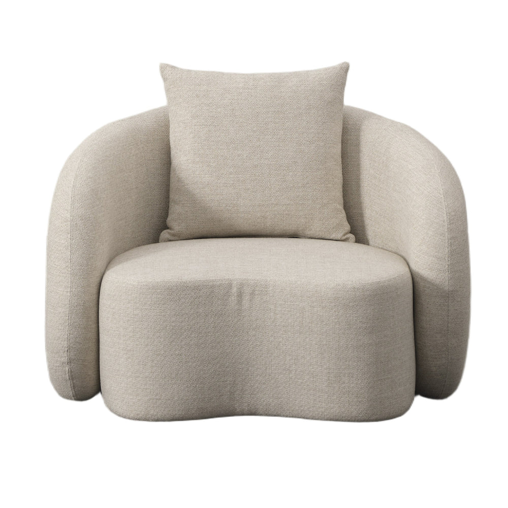 Vig Furniture Renava Stylish Outdoor Beige Fabric Chair - Perfect For Patios, Gardens, And Relaxation In Comfort! Beige  Vgvk-f017-1u-bge