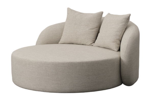 Vig Furniture Renava Tabarca - Stylish Beige Outdoor Fabric Bed For Comfort And Relaxation In Your Garden Space Beige  Vgvk-f017-db1-bge