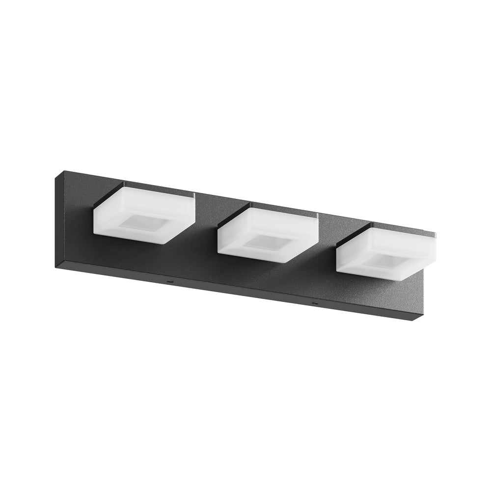 English Elm Led Modern Bathroom Vanity Light Fixture – 3-Light Matte Black With Dimmable Cool White Illumination W2312P374938