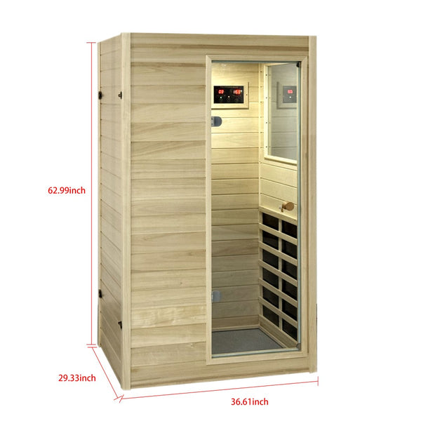 English Elm Xy-909mb-l European Aspen Far Infrared Sauna with Bluetooth and Digital Controls W5628S00005