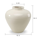 Lilys 12" Tall Tapered Vase Off White 8314-W