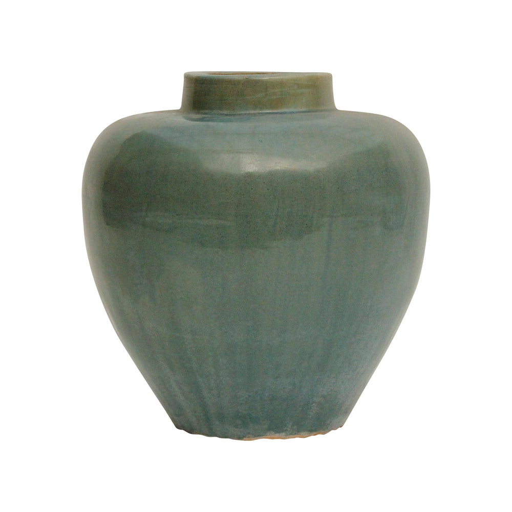 Lilys 12" Vintage Green/Blue Tapered Vase 8314