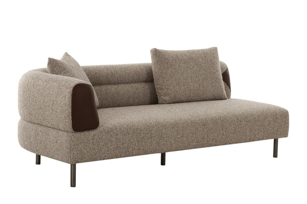 VIG Furniture Plume Modular L-Shaped Sectional Sofa In Light Brown Fabric — Seats 8, Foam Cushions, Metal Legs, Modern Durable Design VGOD-ZW-24014-BRN