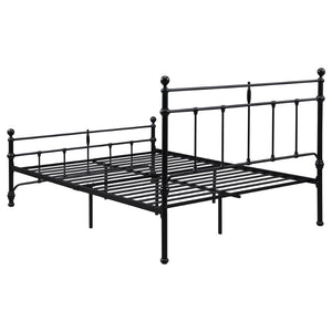 English Elm Durango Powder-coated Open Frame Queen Bed with Ornate Metal Headboard Farmhouse Loft B062P447946