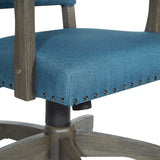 OSP Home Furnishings Santina Bankers Chair Antique Grey / Blue
