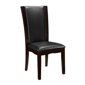 English Elm Modern Daisy Dining Side Chairs Set of 2 with Sleek Curves Faux Leather Upholstery Hardwood Frame Durable Comfort 19" Seat Height Dark Brown,Espresso 43 L x 11 W x 21 H B011P255724