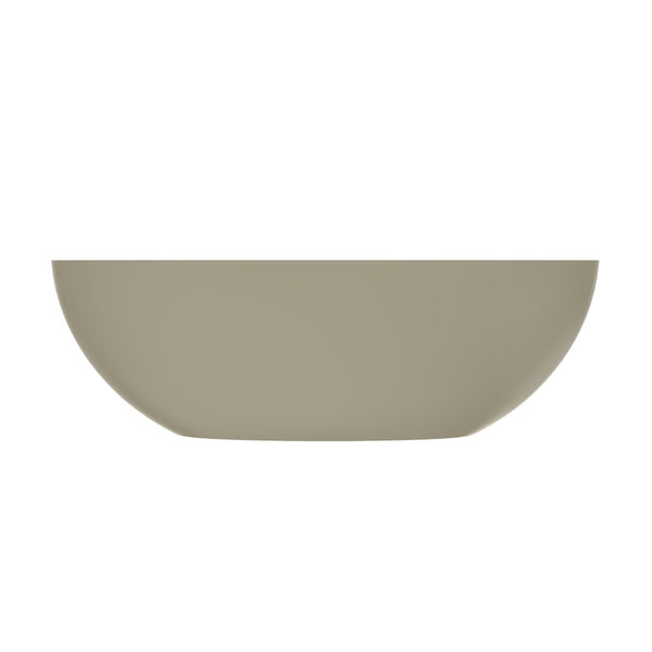 English Elm 66.9 Inch Stone Resin Freestanding Soaking Tub Matte Khaki Spa Bathtub W1613P381035