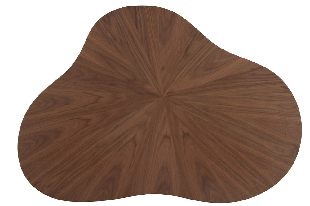 Vig Furniture Modrest Larch - Stylish Walnut Free Form Coffee Table For Contemporary Living Room Decor And Elegance Walnut  Vgod-lz-339c-a