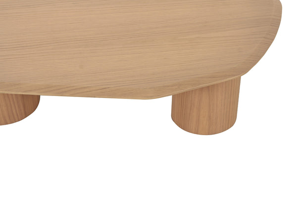 Vig Furniture Modrest Seymour - Stylish Modern White Oak Coffee Table For Chic Living Room Decor, Made In China Oak  Vgod-lz-403c-b