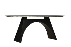 Vig Furniture Modrest Colbert - Elegant Black & White Marble Dining Table For Modern Homes, Crafted In India Black  Vgnr-ni90065