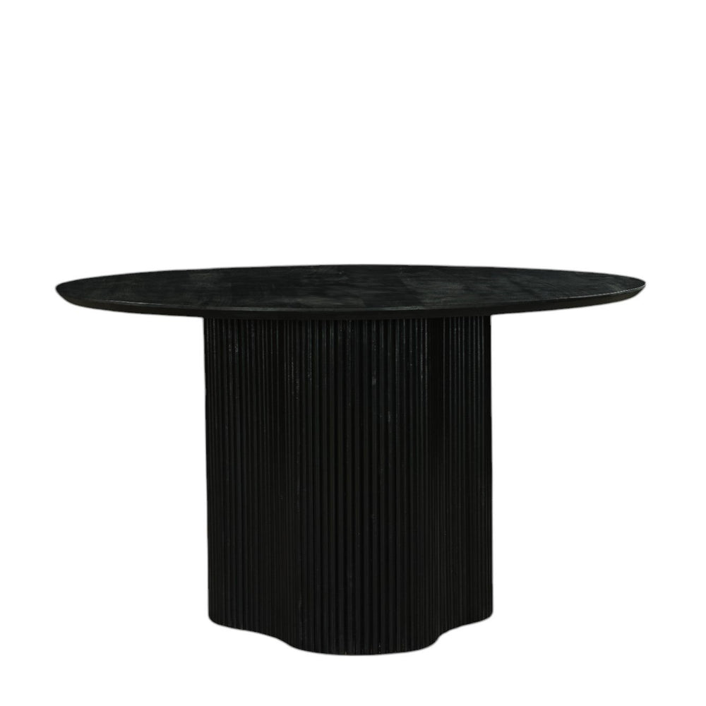 Vig Furniture Modrest Myra - Elegant Round Black Wood Dining Table, Perfect For Modern Homes & Gatherings Black  Vgnr-ni90064-blk