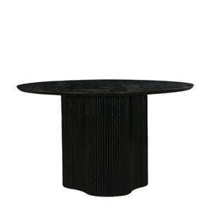 Vig Furniture Modrest Myra - Elegant Round Black Wood Dining Table, Perfect For Modern Homes & Gatherings Black  Vgnr-ni90064-blk