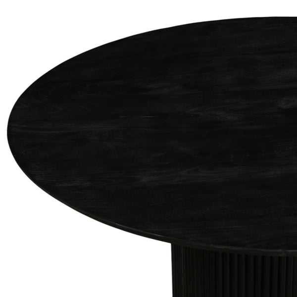 Vig Furniture Modrest Myra - Elegant Round Black Wood Dining Table, Perfect For Modern Homes & Gatherings Black  Vgnr-ni90064-blk
