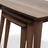 English Elm Ashcroft Furniture - Ronald  Mdf Nesting Accent Tables In Walnut (Set Of 3)